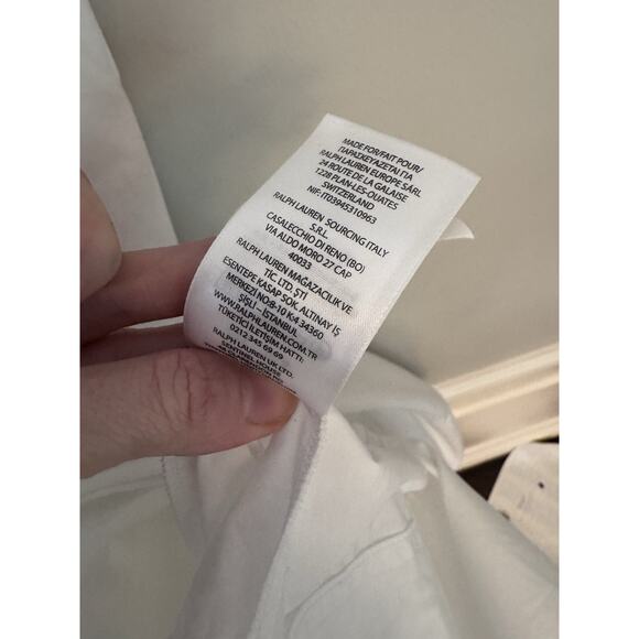 Ralph Lauren Polo White Short Sleeve Dress SZ L Retail $348 - Picture 11 of 14